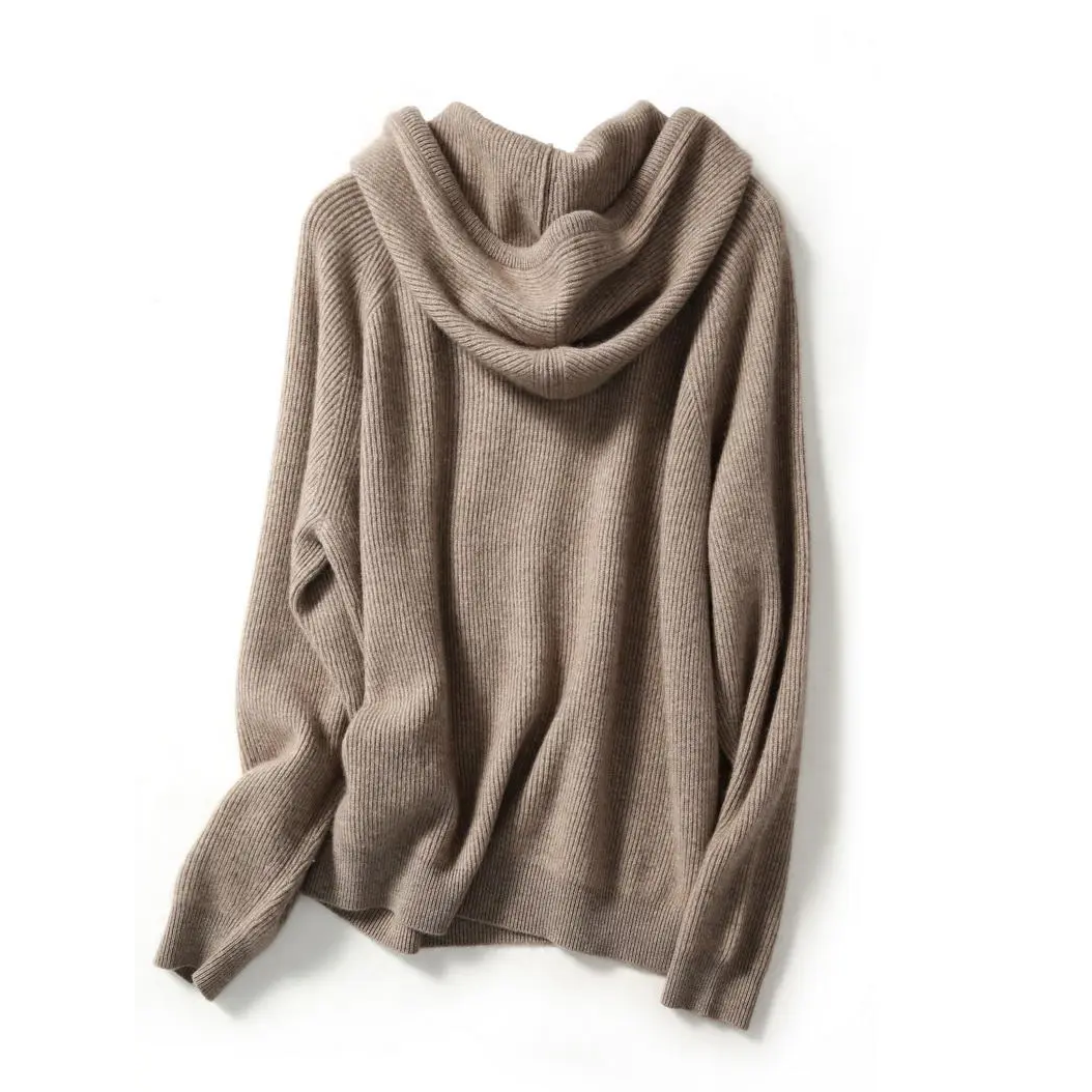 Dames Gebreide Hoodie | Zachte Trui met Capuchon