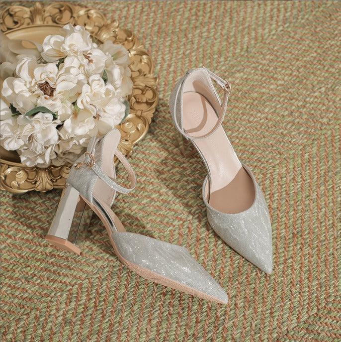 Luxe Enkelband Pumps met Statement Hak