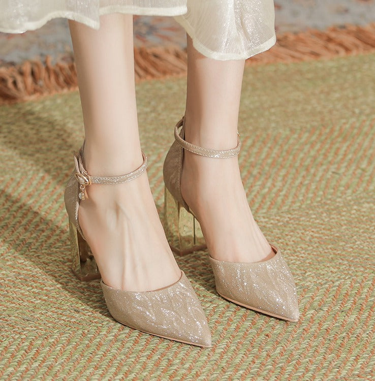 Luxe Enkelband Pumps met Statement Hak