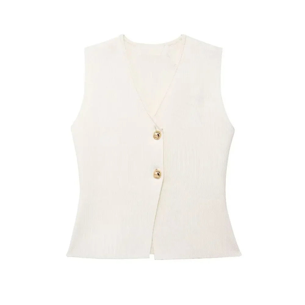 Fleur - Mouwloze Gilet Top