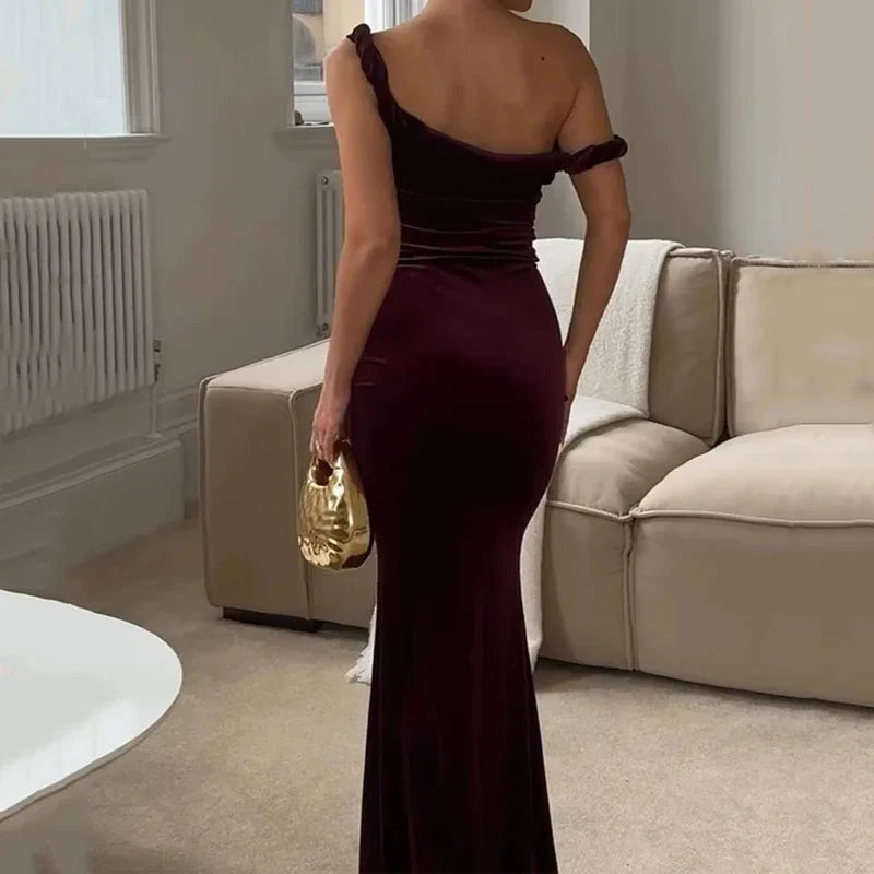 Avondjurk | Off-Shoulder Maxi met Nauwsluitende Pasvorm