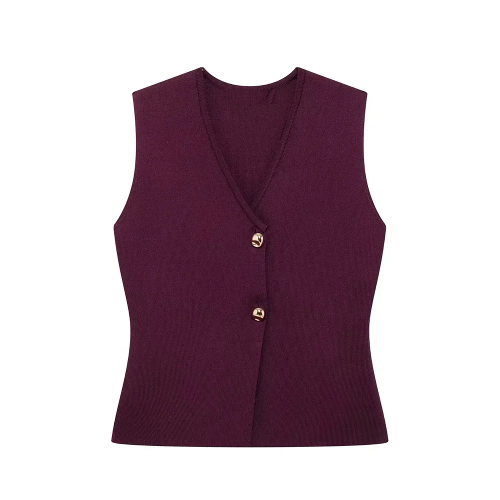 Fleur - Mouwloze Gilet Top