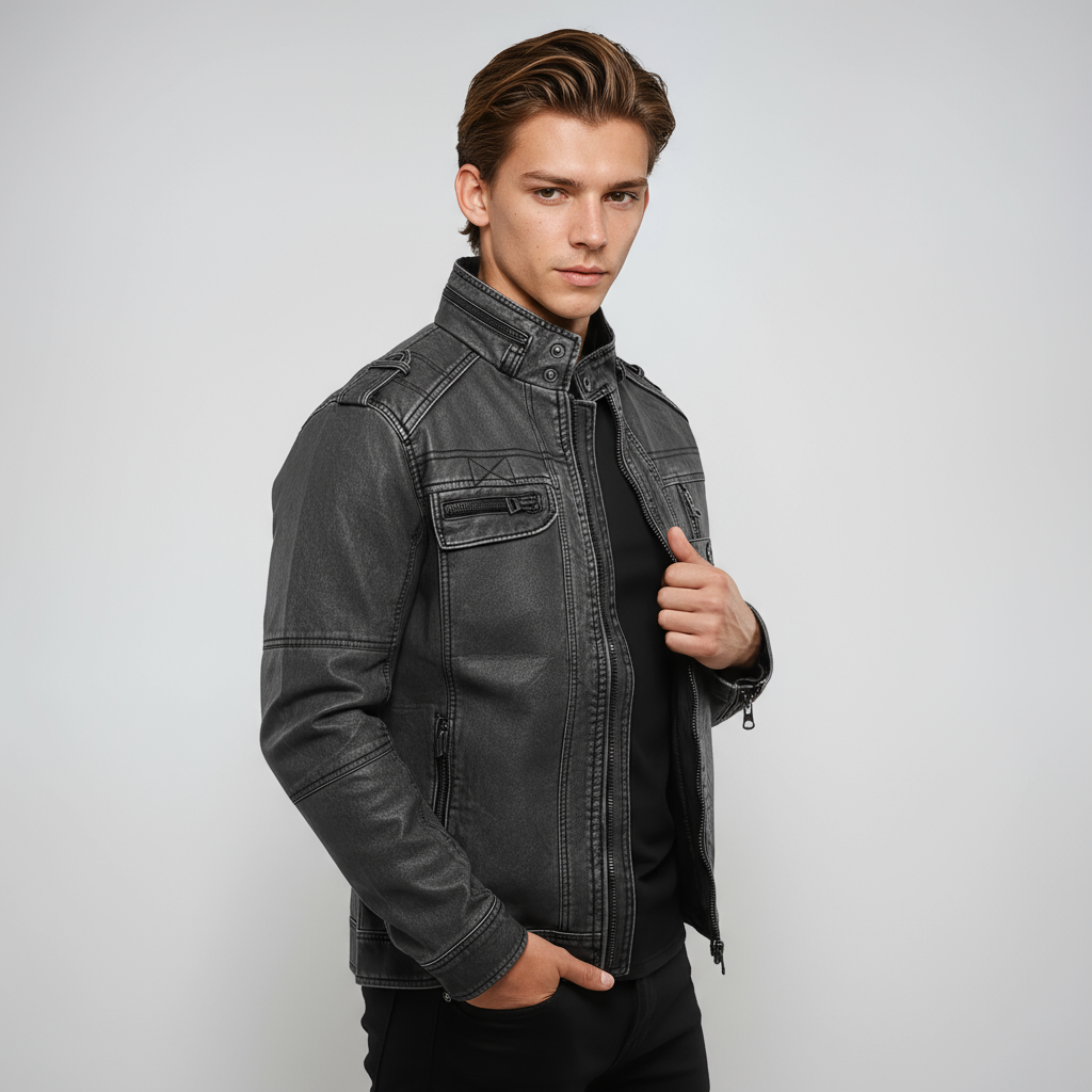 Spijkerjas Heren | Kort Model & Ritssluiting