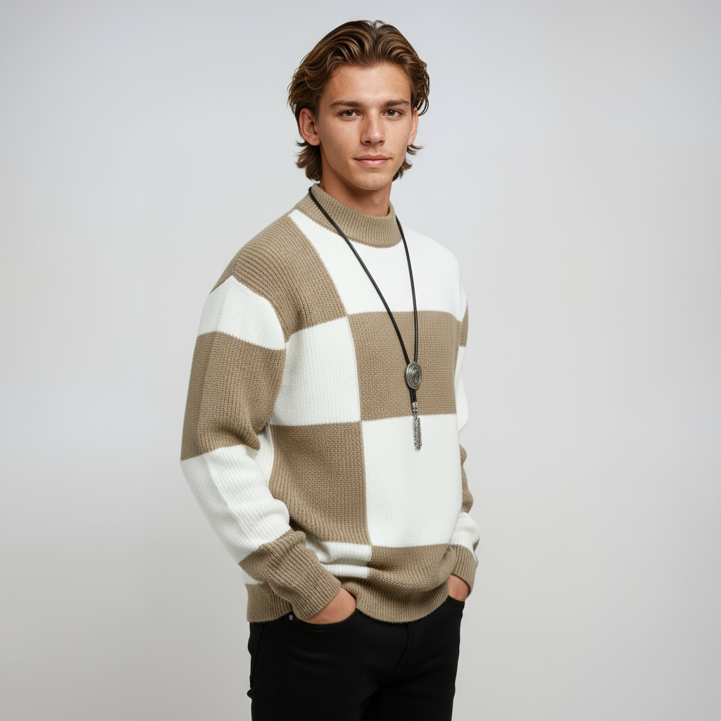 Milan Heren Trui | Blokpatroon