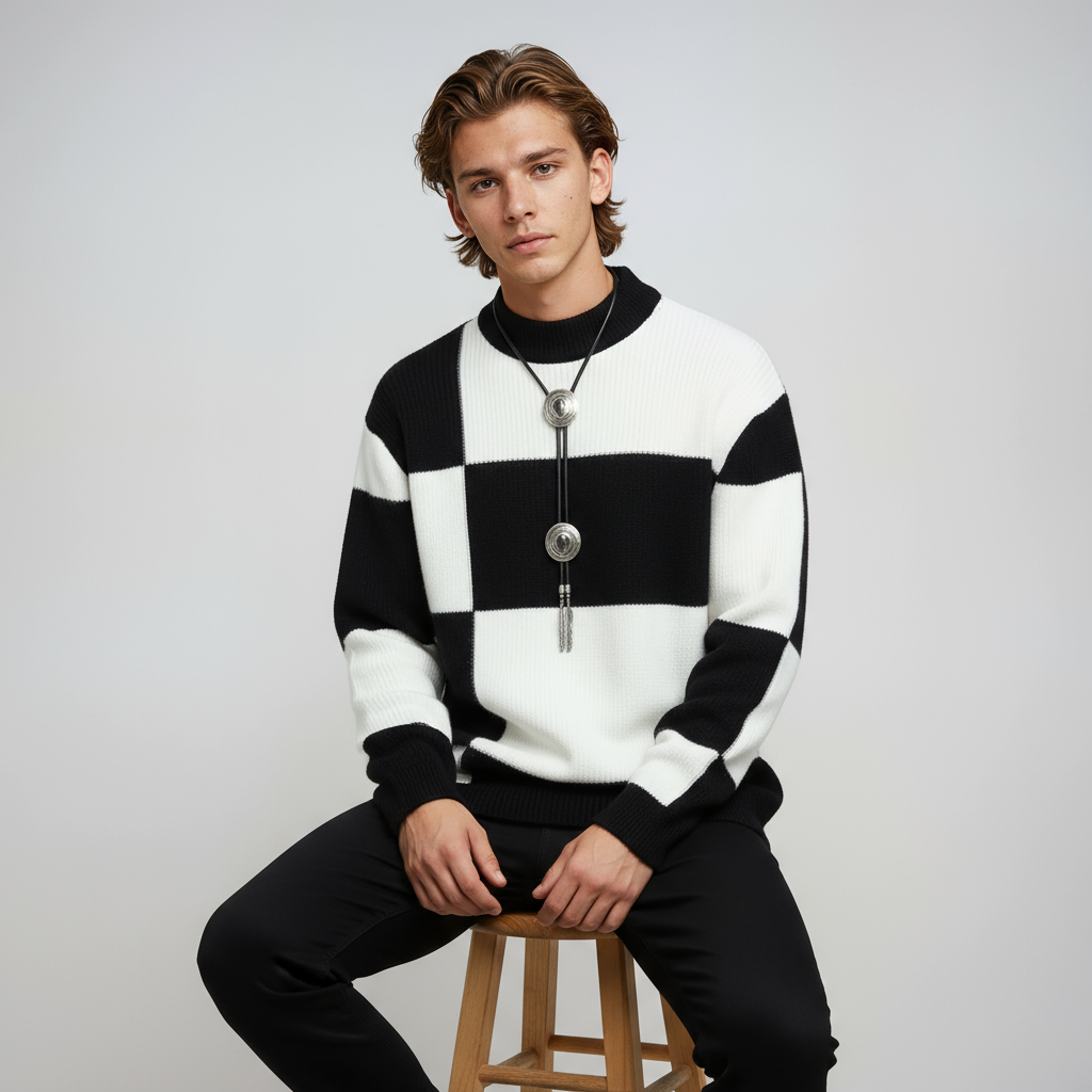 Milan Heren Trui | Blokpatroon