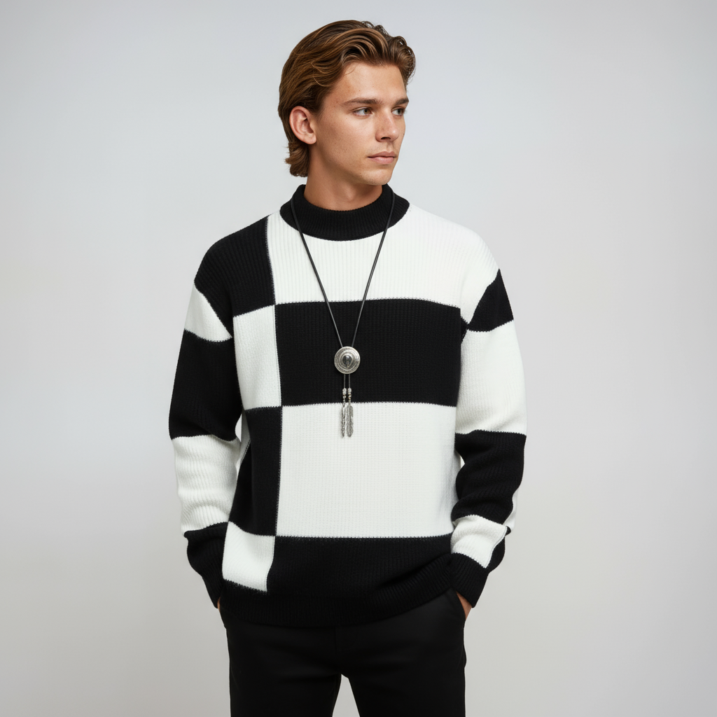 Milan Heren Trui | Blokpatroon