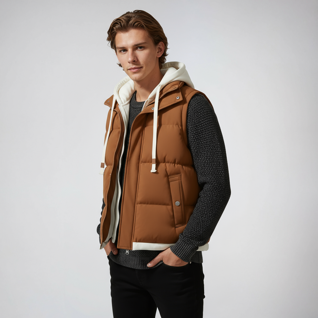 Liam | Heren Puffer Bodywarmer & Capuchon