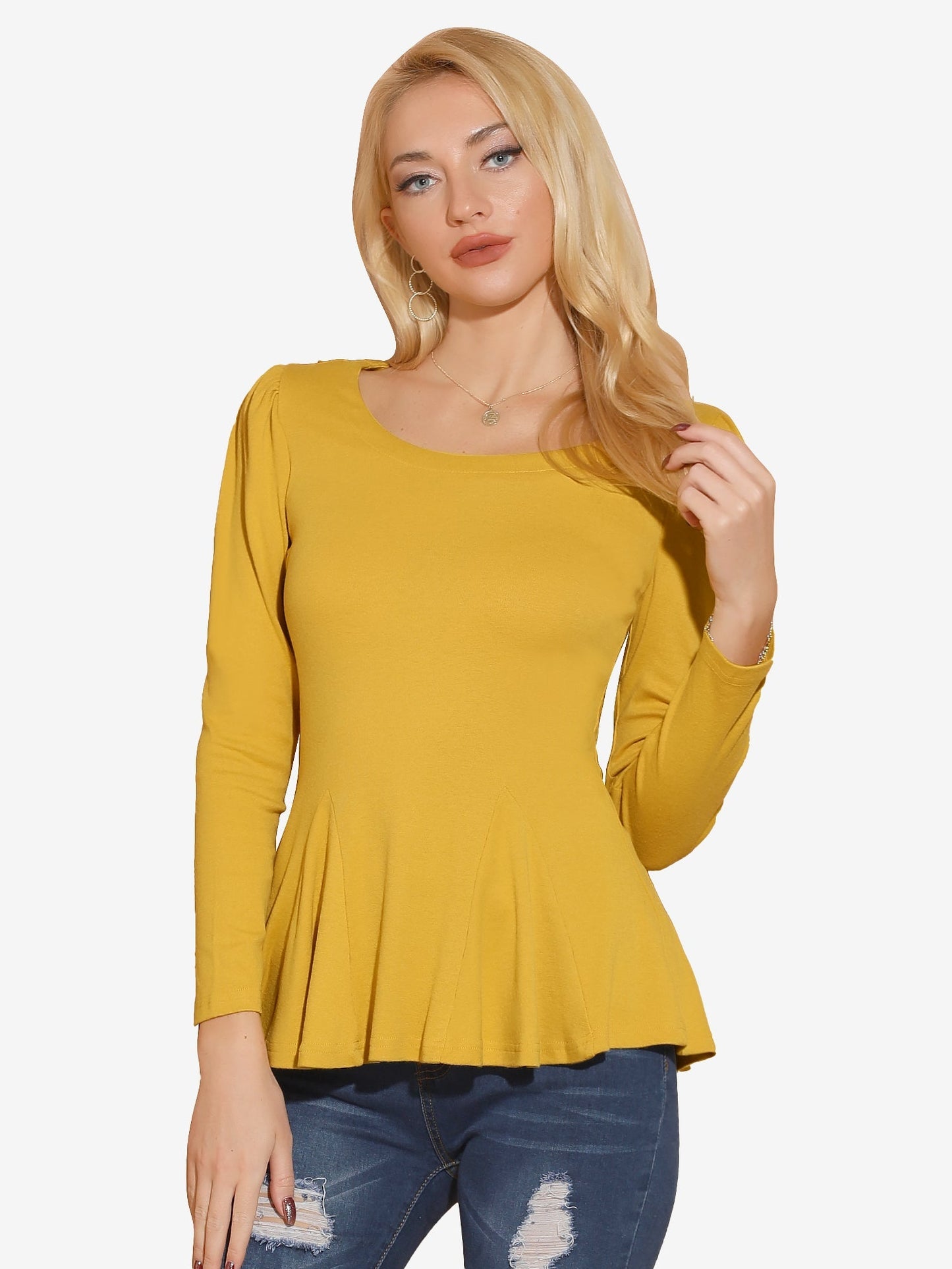 Mila Shirt Dames | Lange Mouwen & Ronde Hals