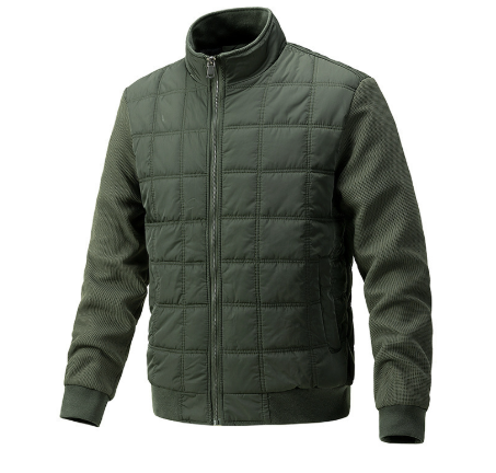 Casual herenjack met gewatteerde body