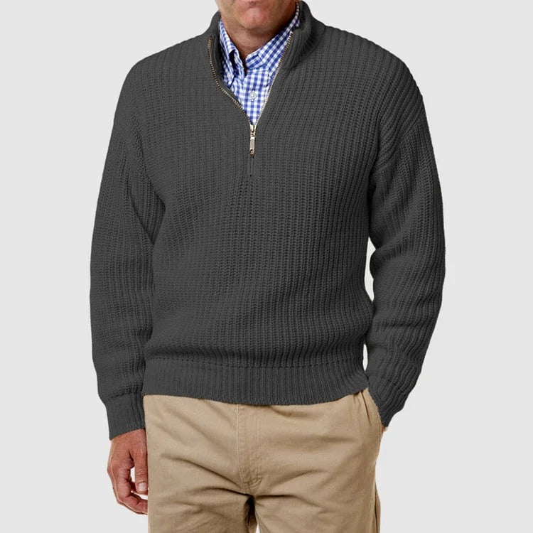 Victor - Stijlvolle Gebreide Half-Zip Trui voor Heren