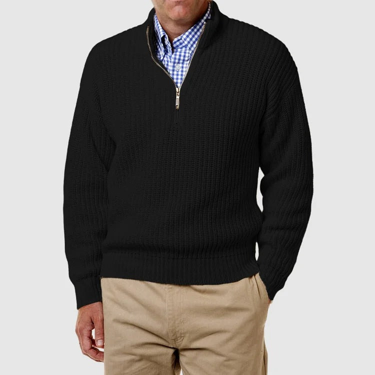 Victor - Stijlvolle Gebreide Half-Zip Trui voor Heren