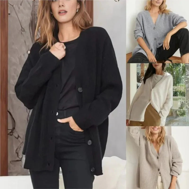 Cashmere V-hals cardigan