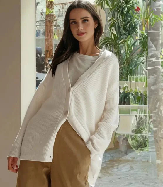 Cashmere V-hals cardigan