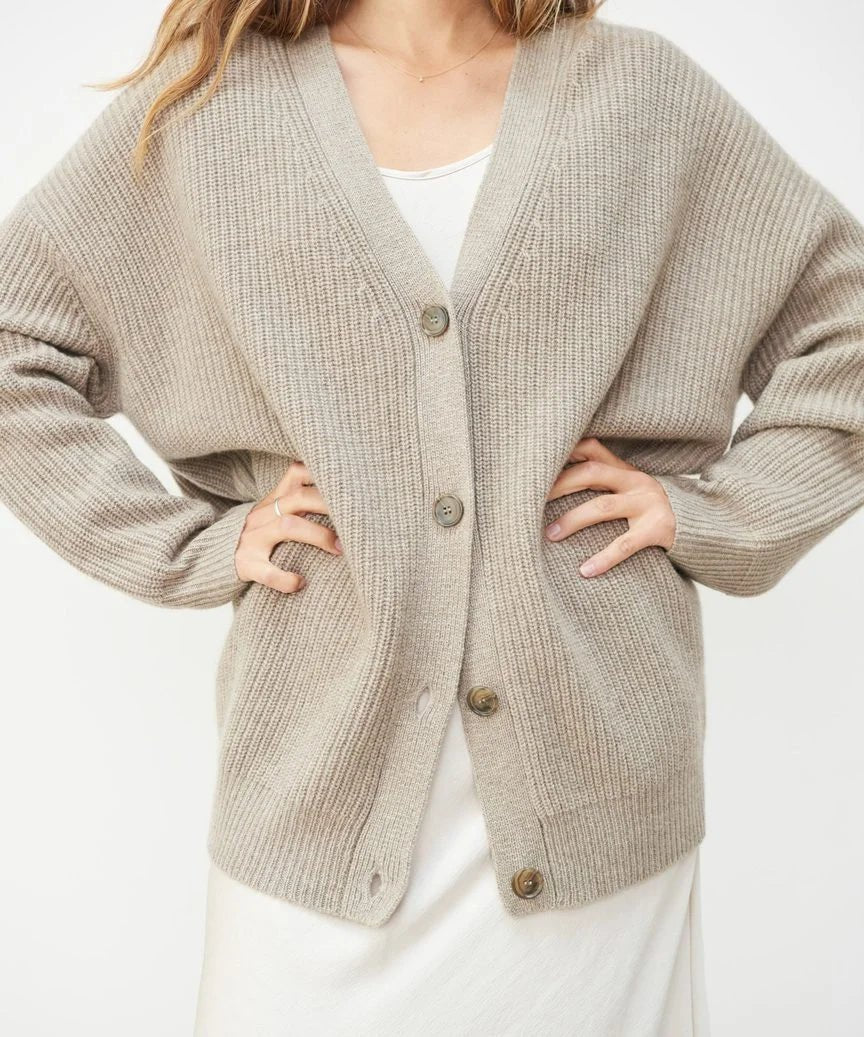 Cashmere V-hals cardigan
