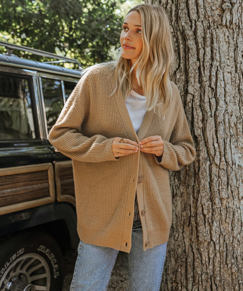 Cashmere V-hals cardigan