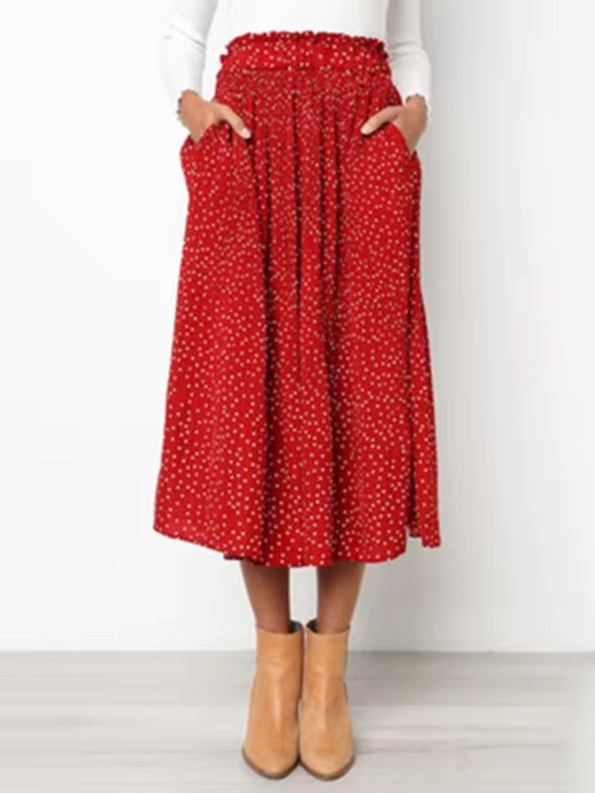 Fiorine - Zwierige Midi-Rok met Bloemenprint