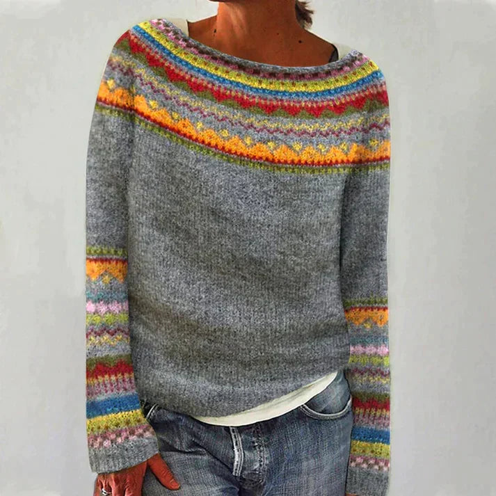 Noria Trui Dames | Gebreid met Kleurpatroon