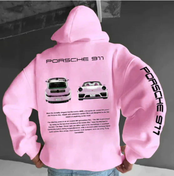 Unisex Hoodie met Porsche Print | Oversized Fit