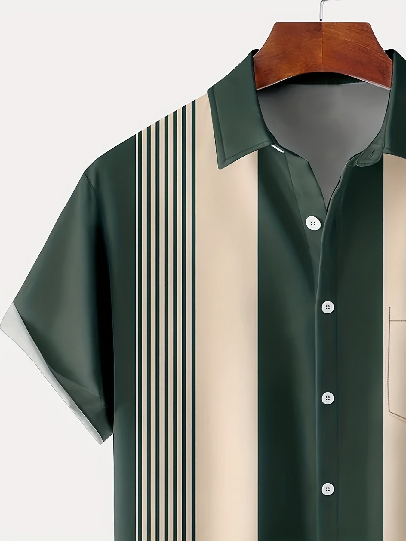 Retro overhemd met korte mouwen en geometrisch design
