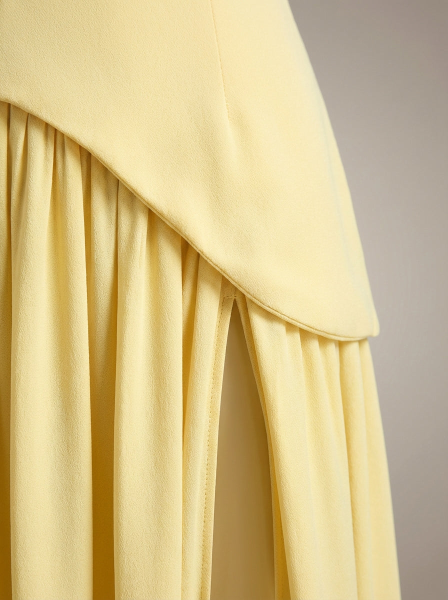 Women's Evening Dress | Strapless Maxi Dress with High Split