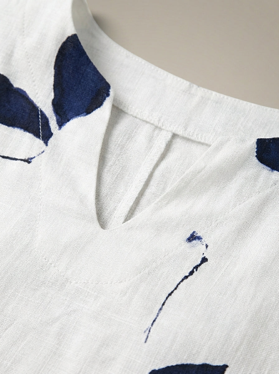 Jurk Dames Met Print | V-hals & Knielengte Model