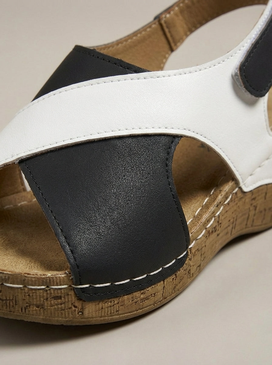 Sandalen Dames Sleehak | Open Teen & Verstelbare Band