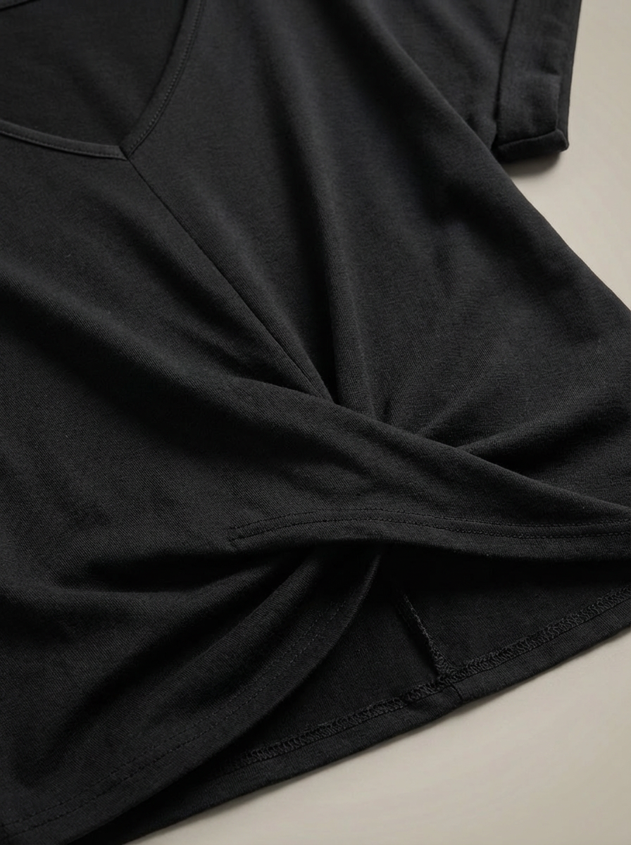 T-shirt Dames | Losvallend Model Met V-Hals