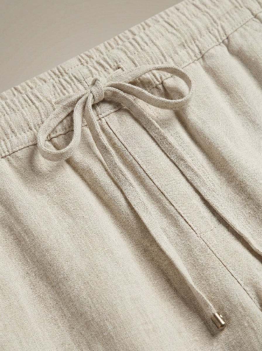 Lange Broek Dames | Rechte Pijpen met Elastische Taille en Trekkoord