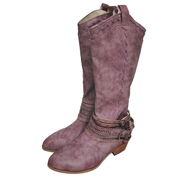 Liora - Lange Boho Laarzen met Gespdetails