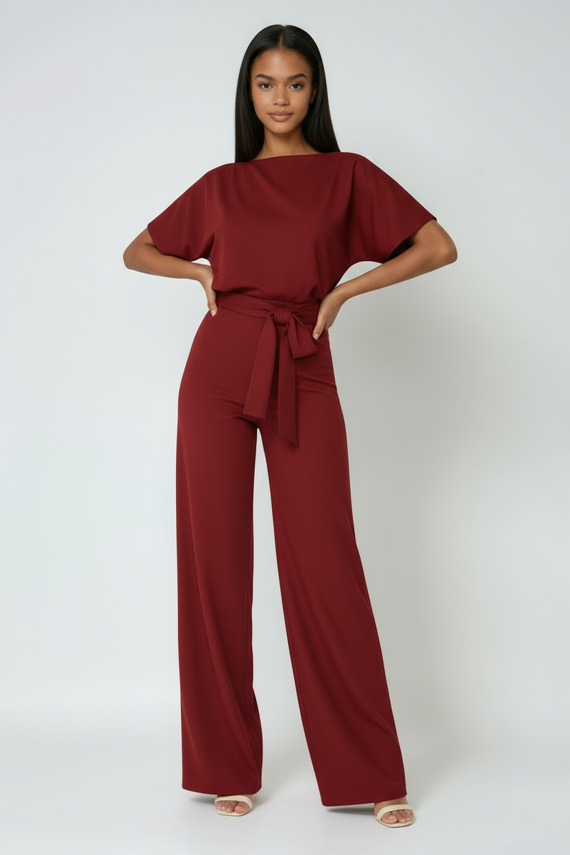 Lacy Jumpsuit Dames | Wide Leg & Strikceintuur