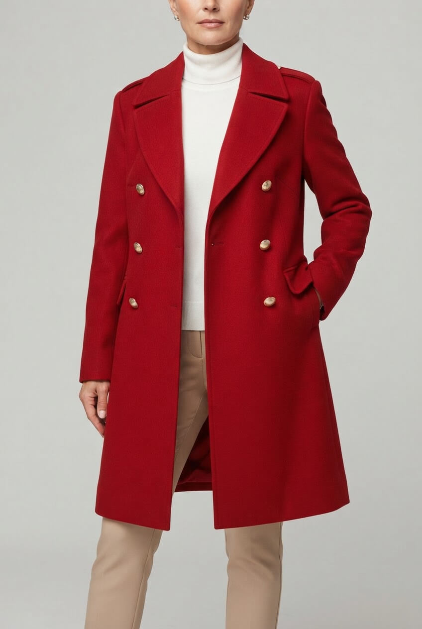 Dames Dubbelrijige Trenchcoat | Reverskraag & Zakken