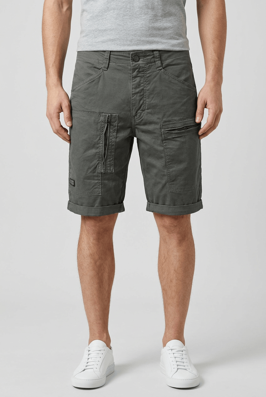 Heren Cargo Korte Broek met Zakken en Ritssluiting