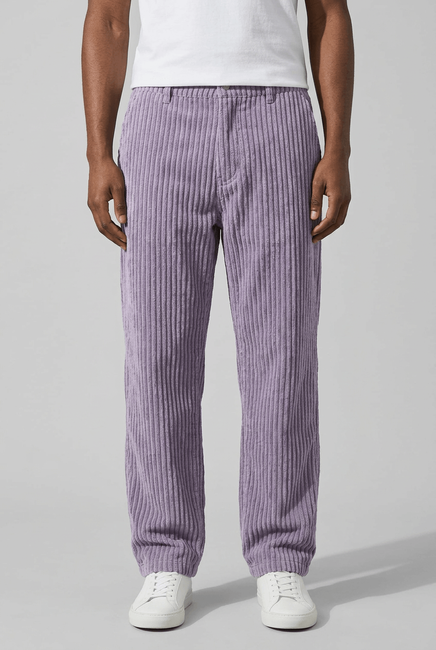 Heren Corduroy Broek | Brede Rib & Rechte Pijp