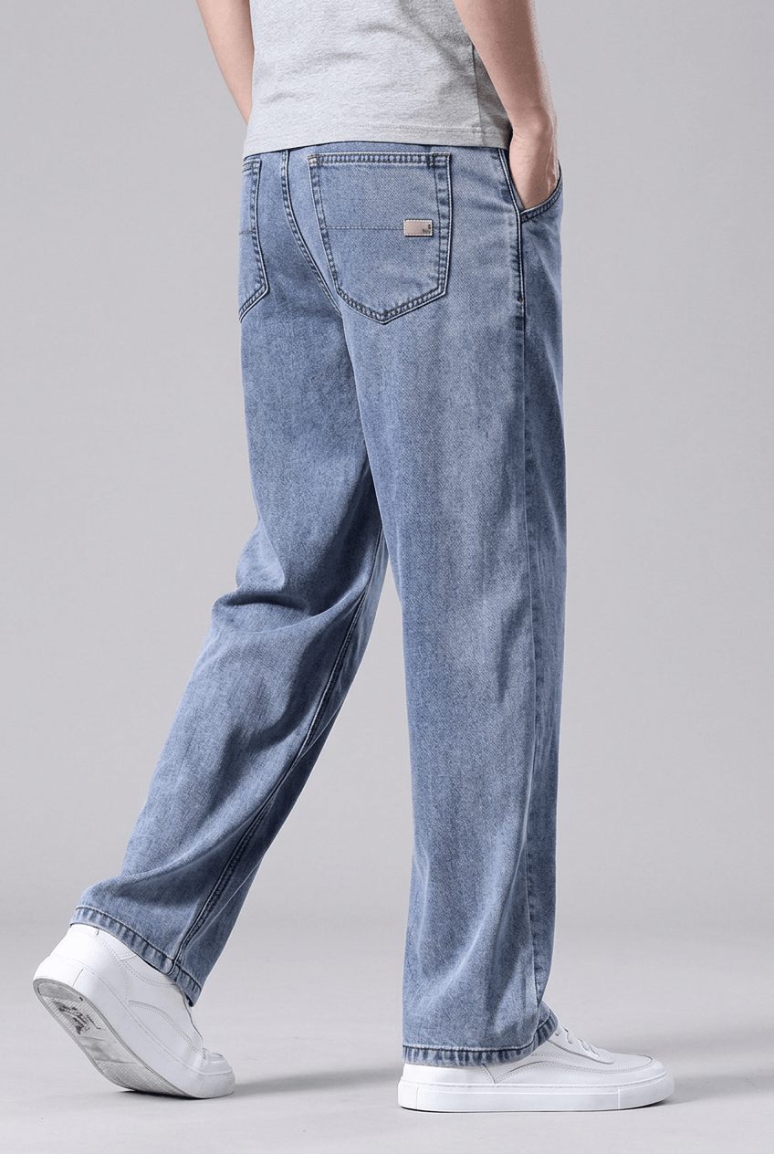 Heren Straight Leg Jeans | Wash Lived-In Look