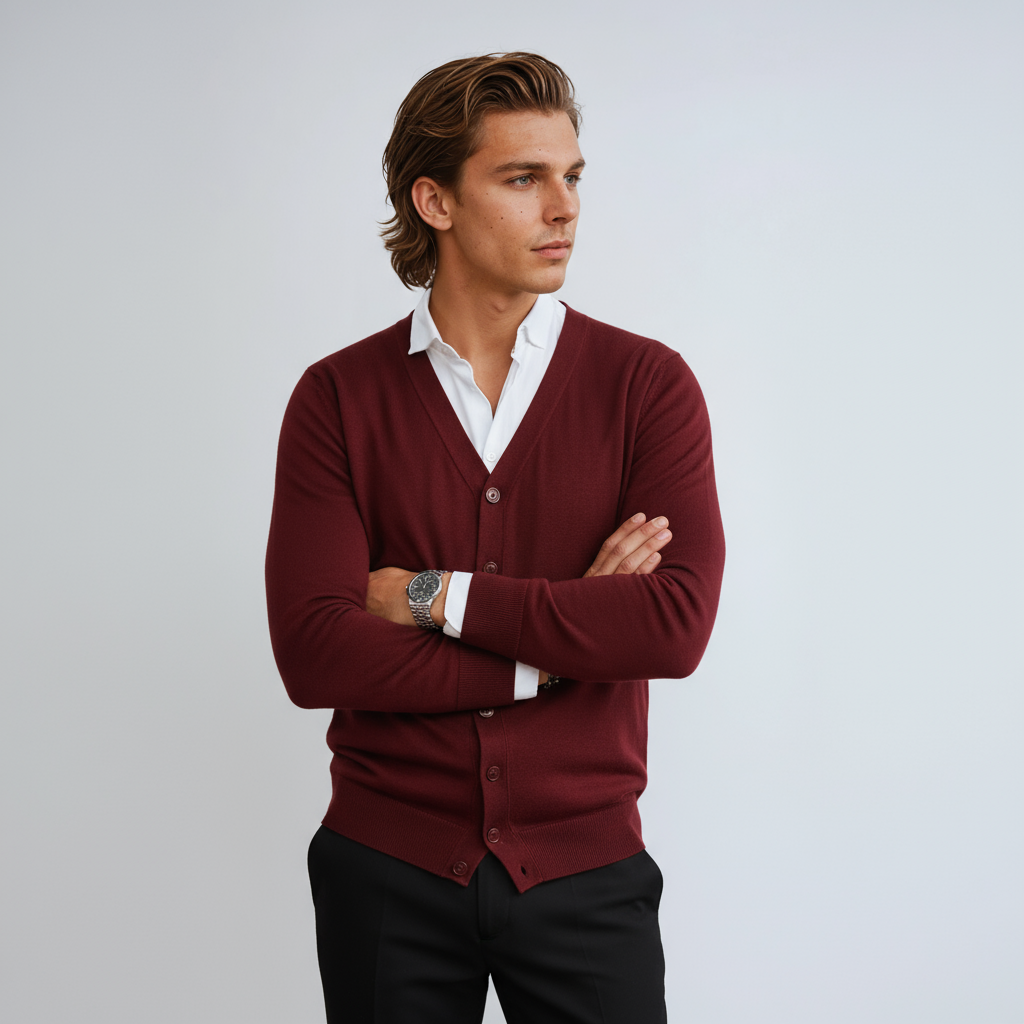 Tinho Vest Heren | V-Hals & Knoopsluiting