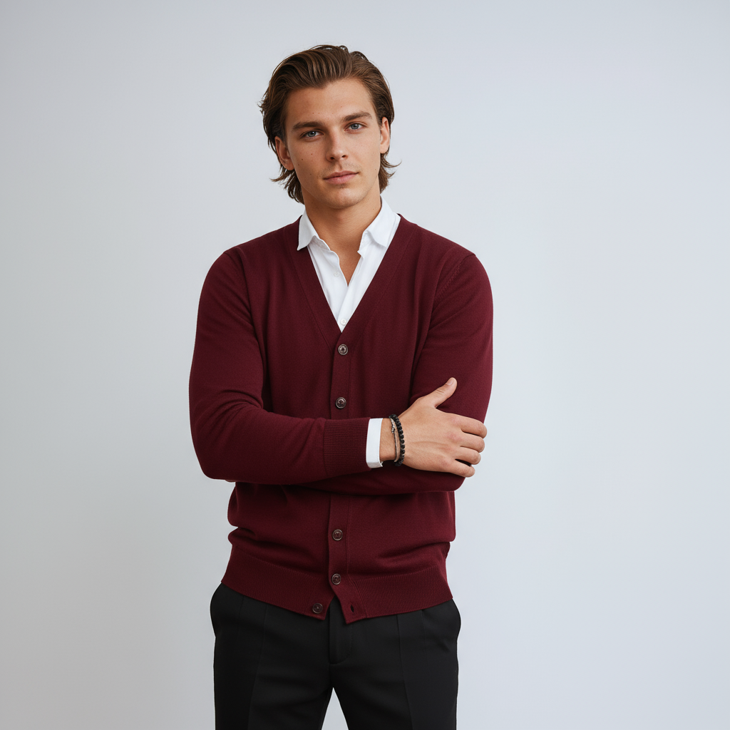 Tinho Vest Heren | V-Hals & Knoopsluiting