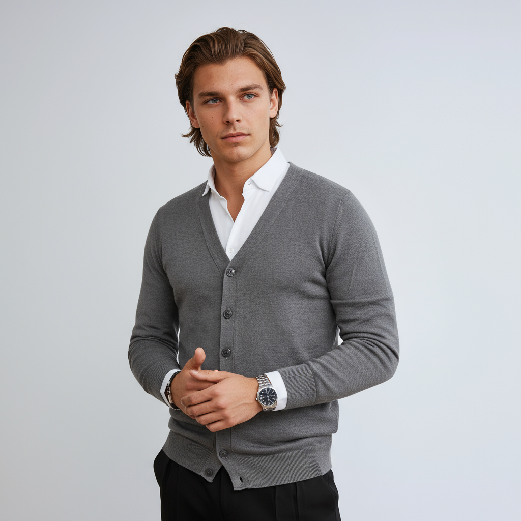 Tinho Vest Heren | V-Hals & Knoopsluiting