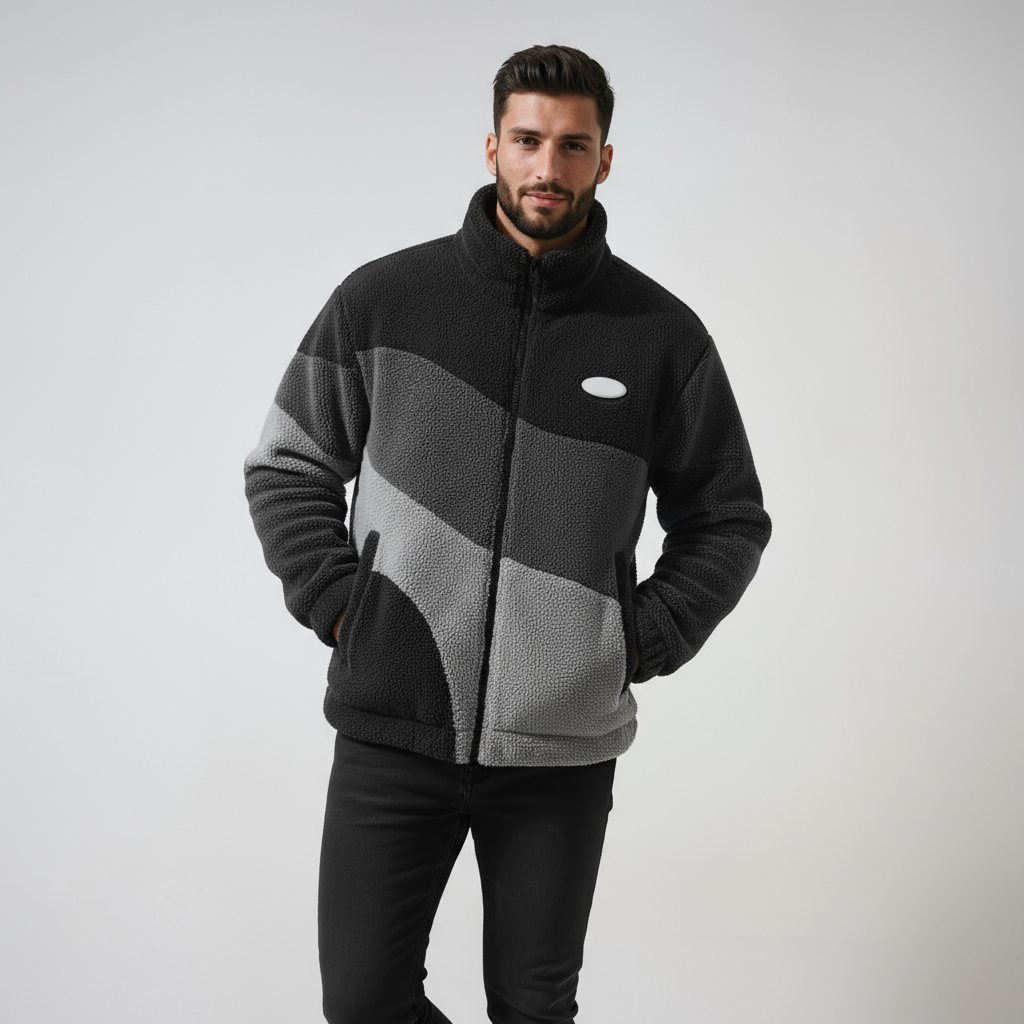 Heren Fleece Jas | Vintage Stijl