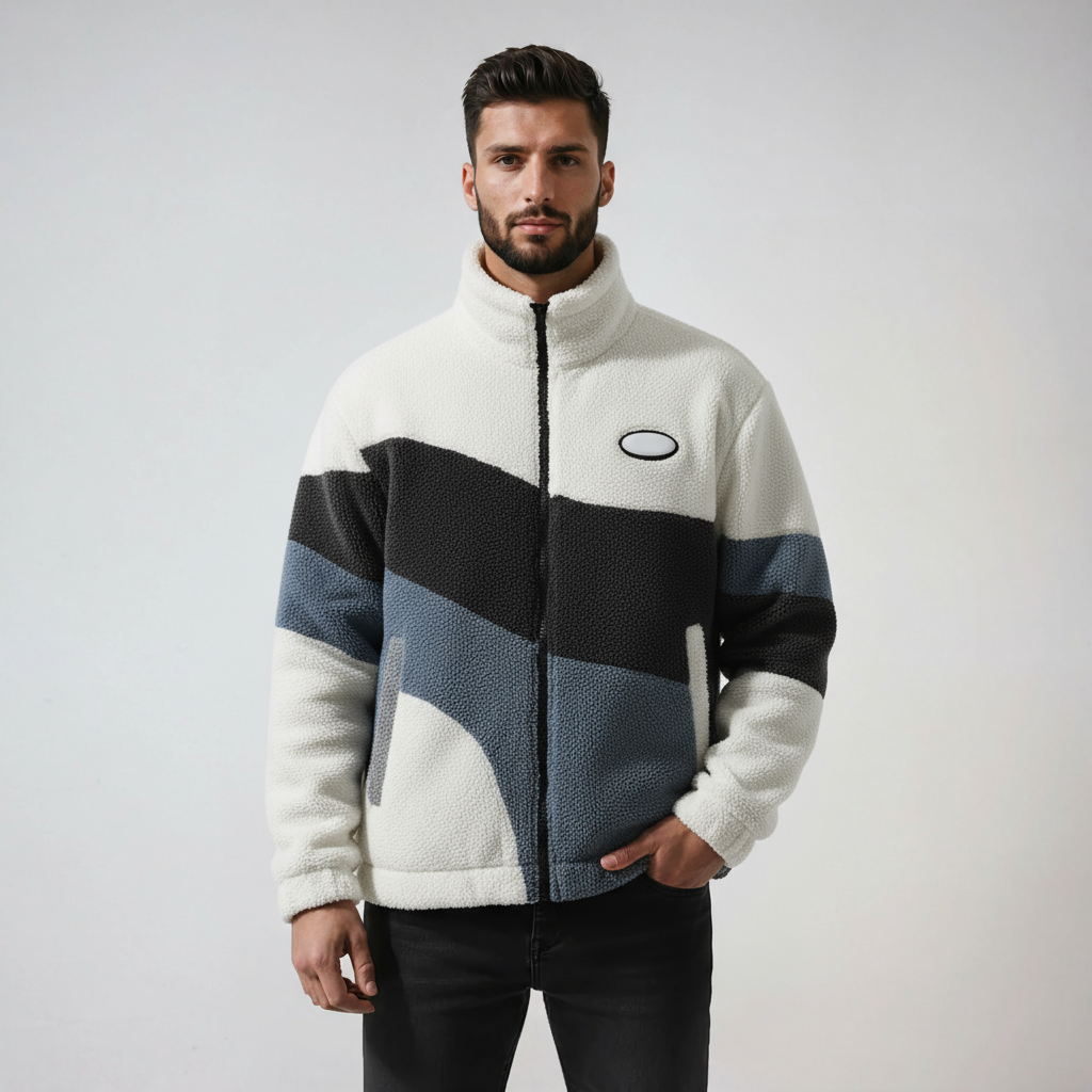 Heren Fleece Jas | Vintage Stijl
