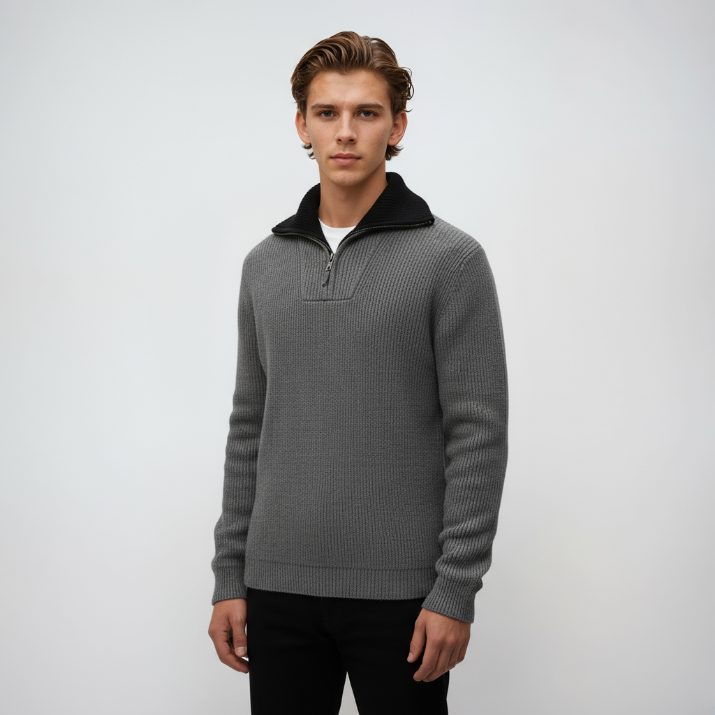 Heren Trui | Half-Zip & Kraag