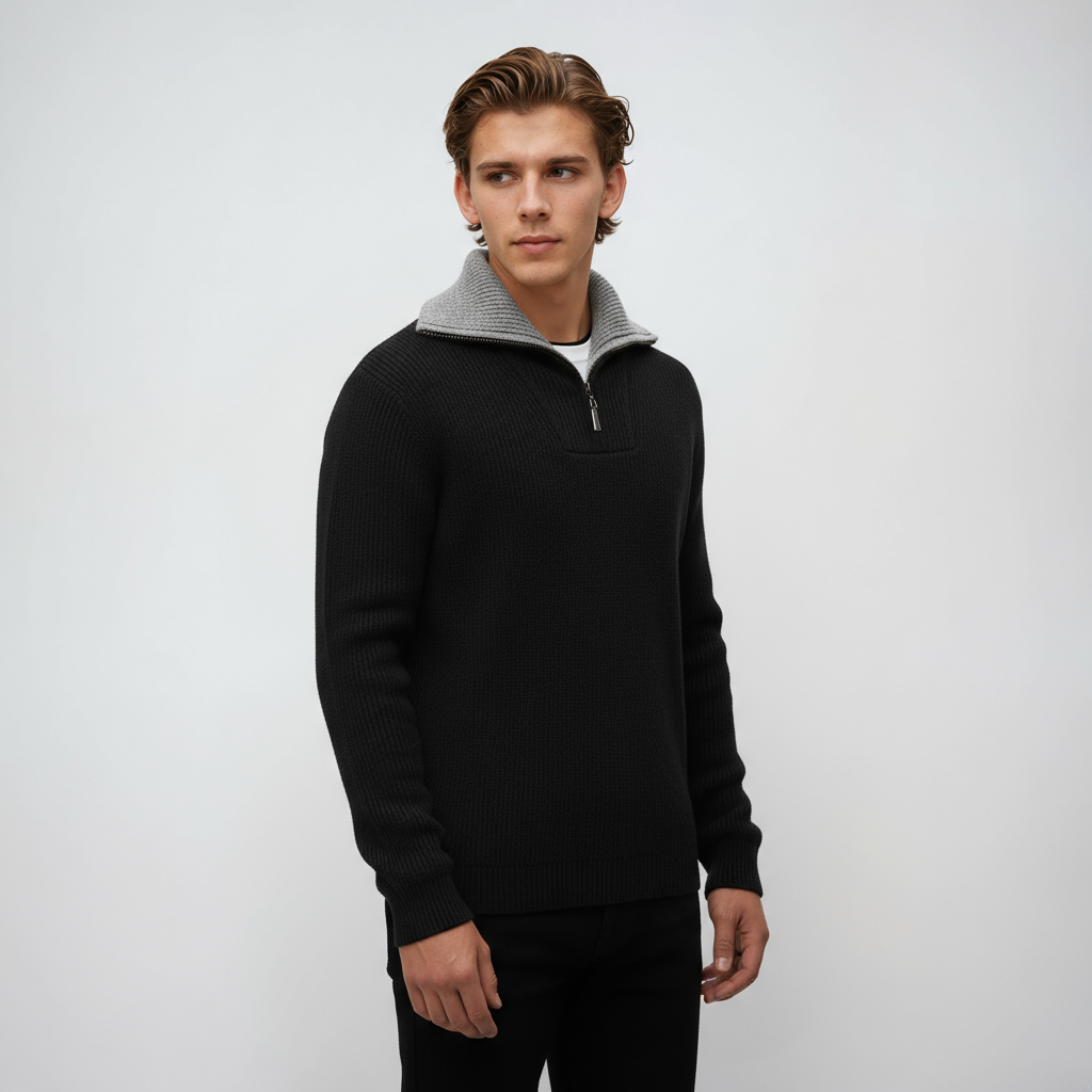 Heren Trui | Half-Zip & Kraag