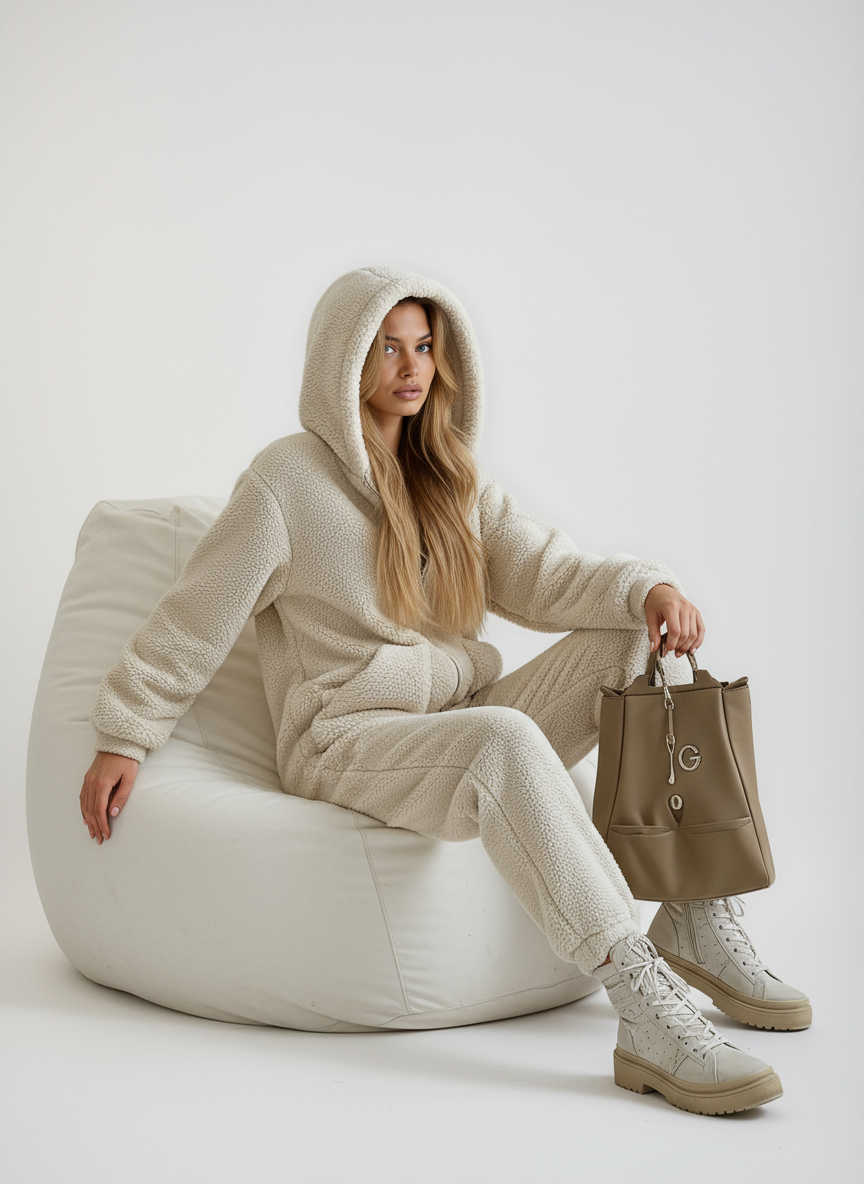 Noor Teddy Jumpsuit Dames | Capuchon & Rits