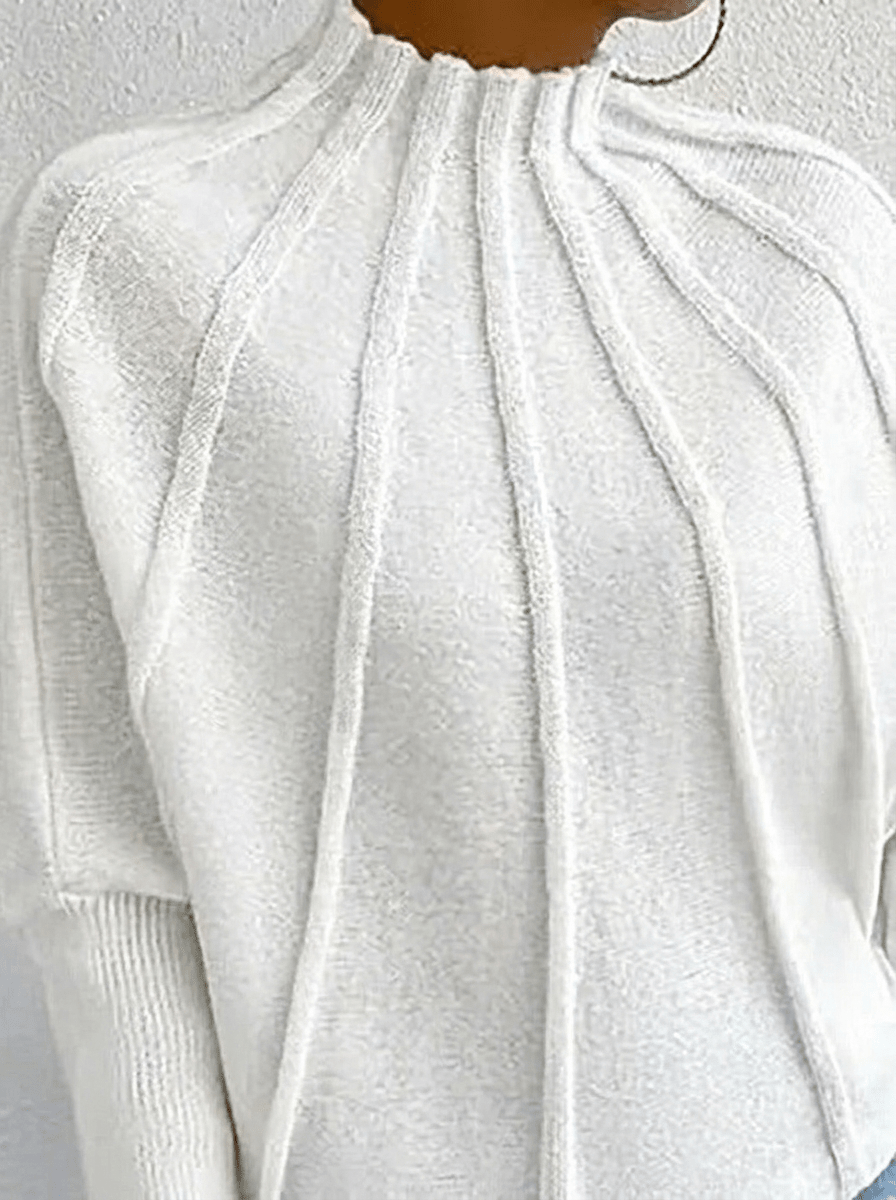Dames trui met hoge kraag | Batwing Mouwen