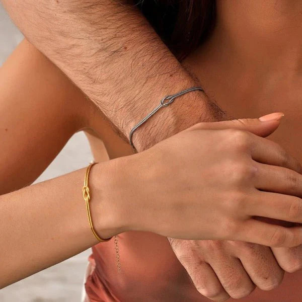Minimalistische dames armband met knoop – elegant goudkleurig sieraad voor elke gelegenheid