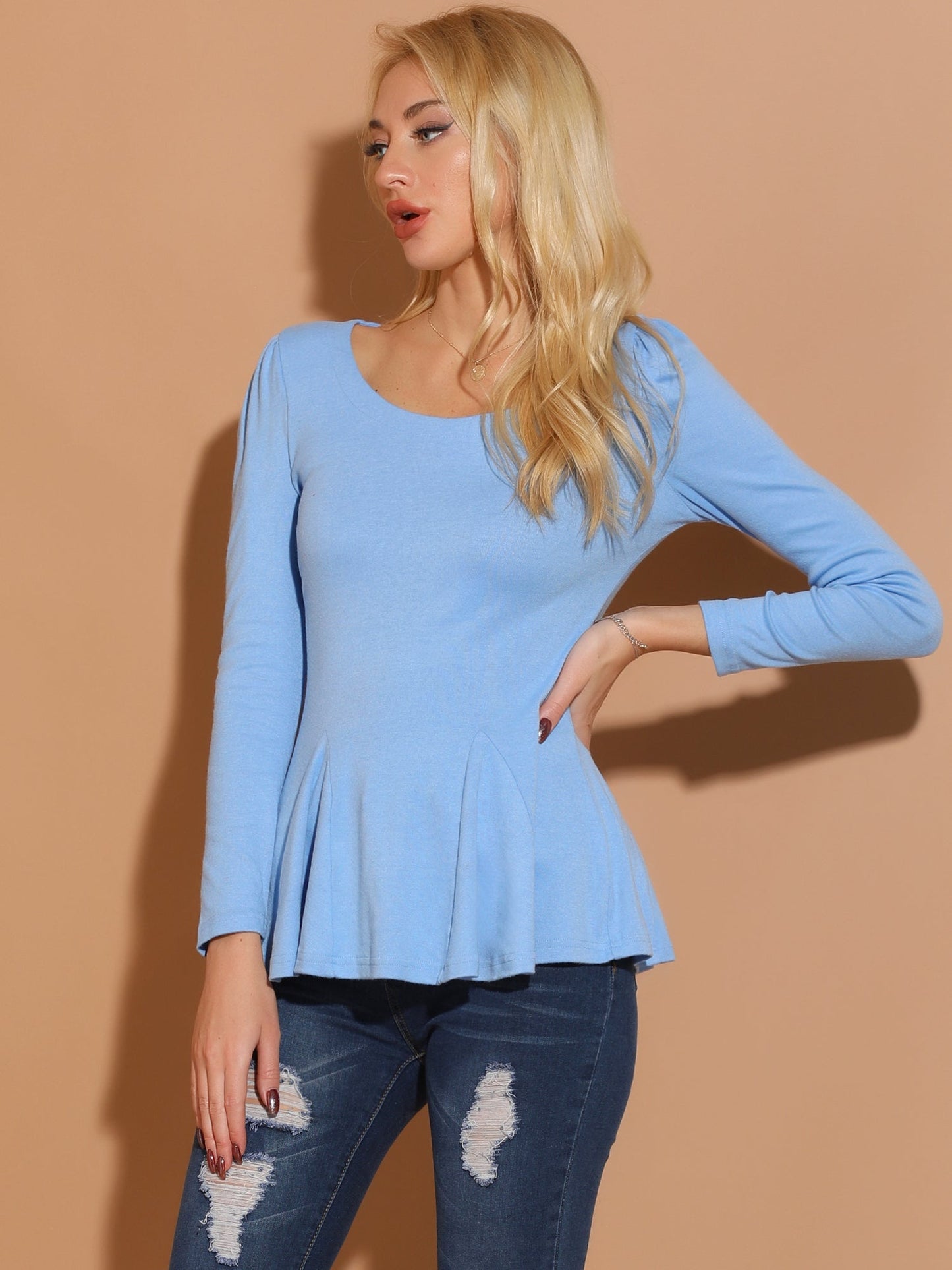 Mila Shirt Dames | Lange Mouwen & Ronde Hals