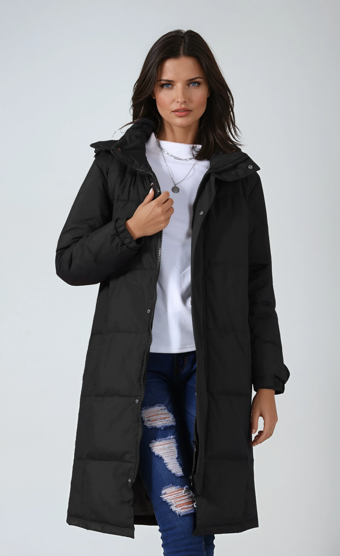 Lange Winterjas Dames | Capuchon & Gewatteerd