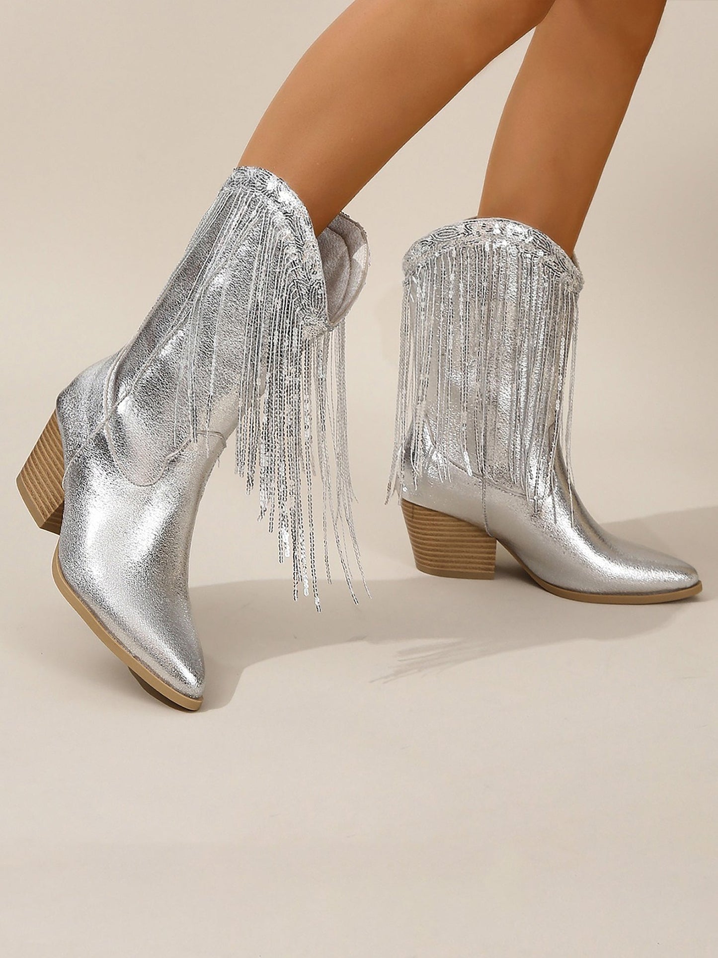 Sierra Cowgirl Laarzen | Metallic Glans & Franjes
