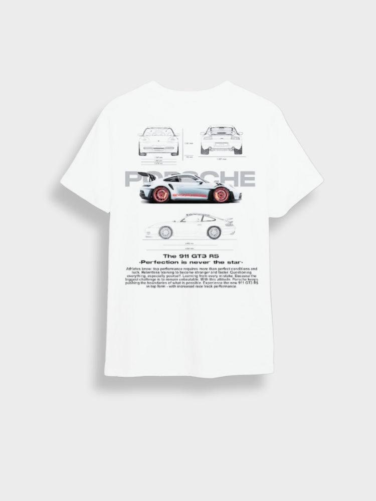 Sportief Oversized T-shirt met Porsche Auto Design