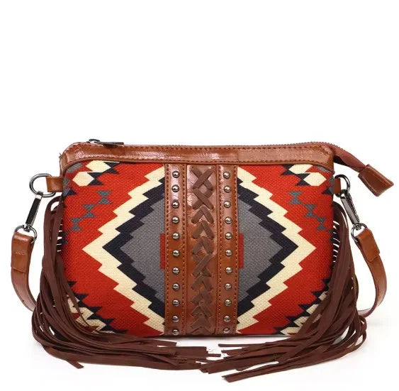 Indira - Bohemian Schoudertas met Reliëf