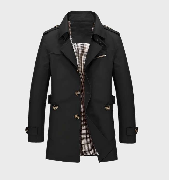 Trenchcoat Heren | Knoopsluiting & Tussenjas